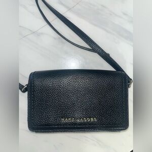 Marc Jacobs Black Pebbled Leather Crossbody Bag